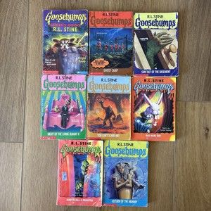 Lot of 8 Goosebumps Paperback Books RL Stine Kids Horror Vintage 90s Original
